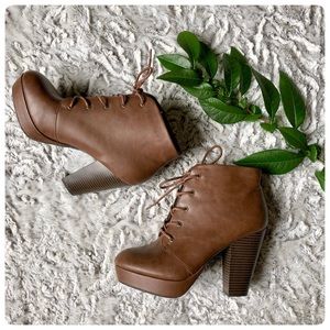 Mossimo Brown Platform Booties